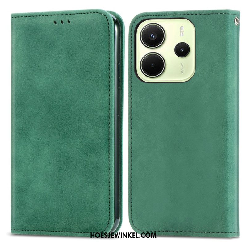 Folio-hoesje Xiaomi Redmi Note 14 4g Suède-effect