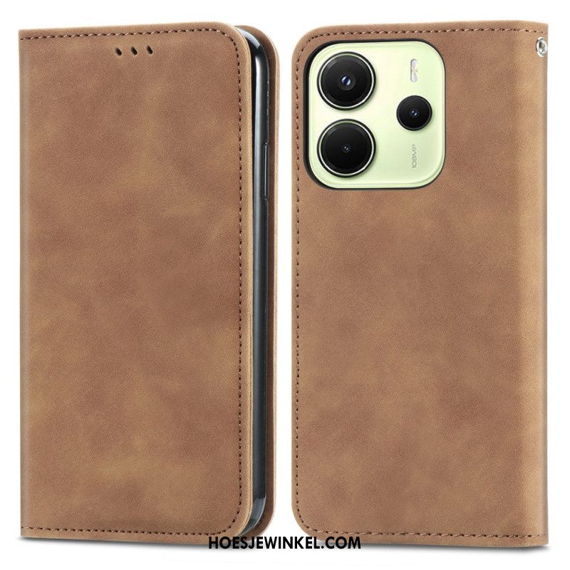 Folio-hoesje Xiaomi Redmi Note 14 4g Suède-effect