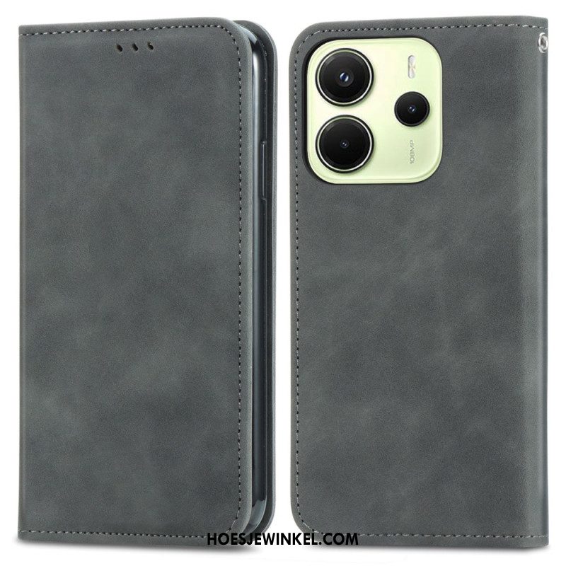 Folio-hoesje Xiaomi Redmi Note 14 4g Suède-effect