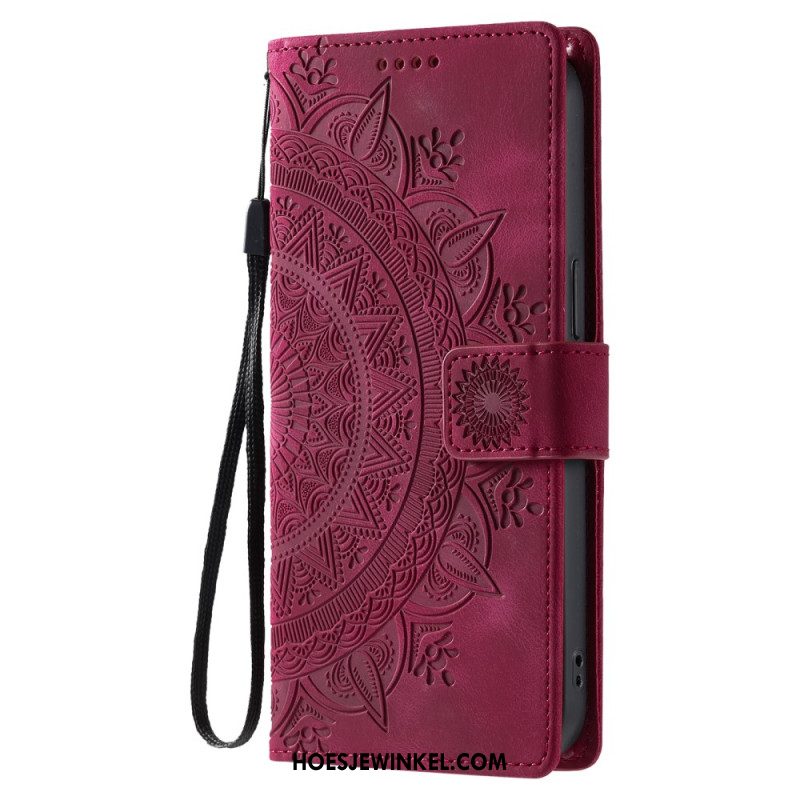 Folio-hoesje Xiaomi Redmi Note 14 4g Telefoonhoesje Suède-effect Met Band