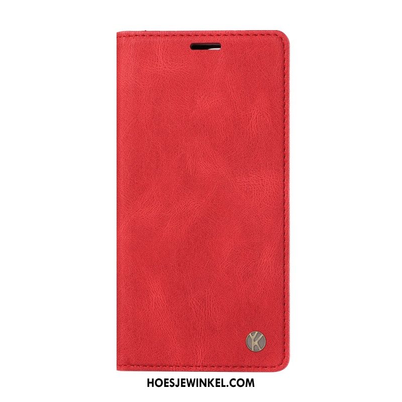 Folio-hoesje Xiaomi Redmi Note 14 4g Ykatu Beige Suède-effect