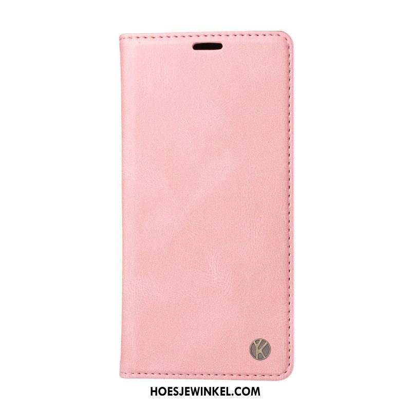 Folio-hoesje Xiaomi Redmi Note 14 4g Ykatu Beige Suède-effect