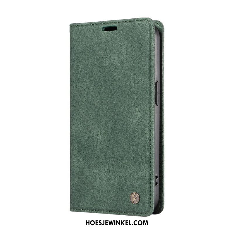 Folio-hoesje Xiaomi Redmi Note 14 4g Ykatu Beige Suède-effect