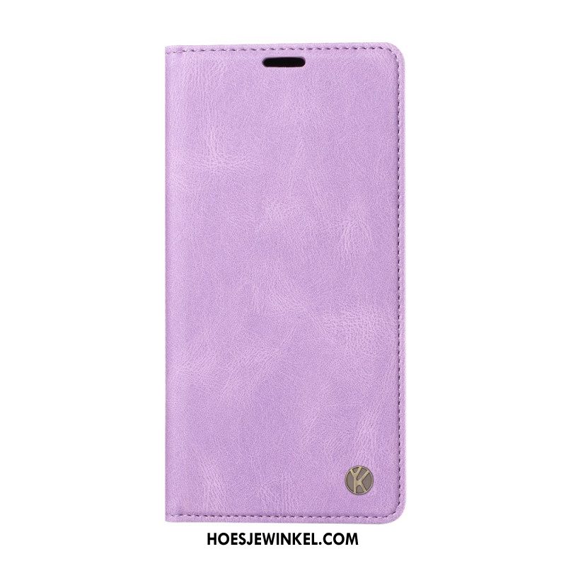 Folio-hoesje Xiaomi Redmi Note 14 4g Ykatu Beige Suède-effect