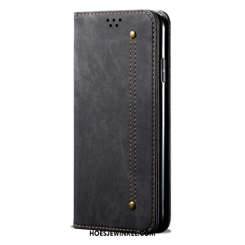 Folio-hoesje Xiaomi Redmi Note 14 5g Denimstof Bescherming Hoesje