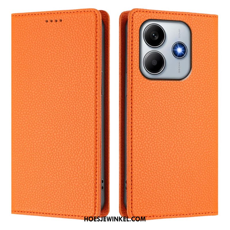 Folio-hoesje Xiaomi Redmi Note 14 5g Rfid-blokkering Met Leerlook Bescherming Hoesje