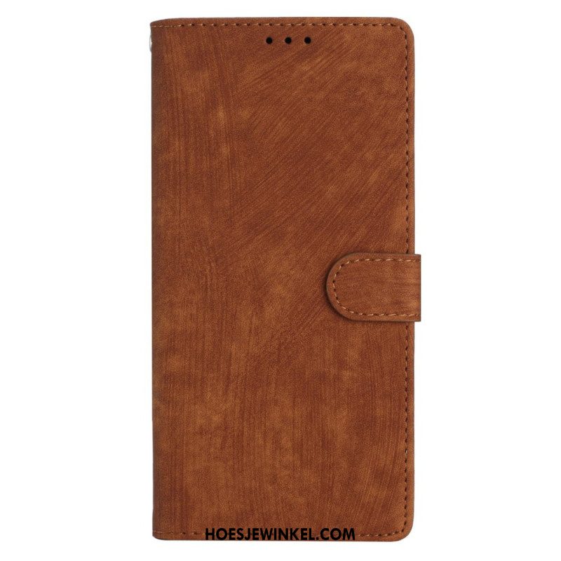 Folio-hoesje Xiaomi Redmi Note 14 5g Suède-look Met Bandje