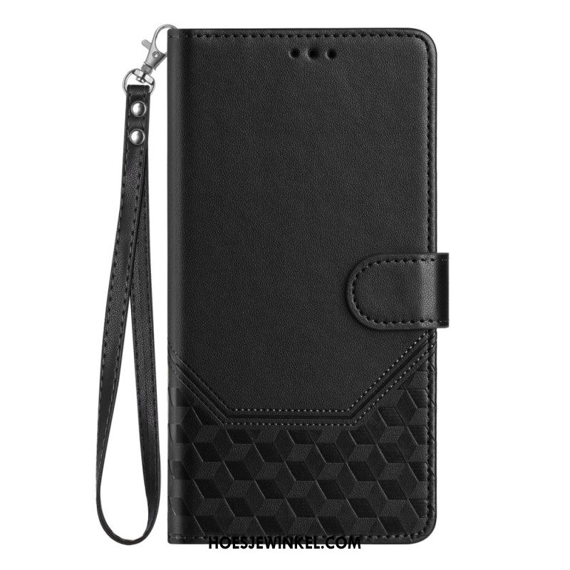 Folio-hoesje Xiaomi Redmi Note 14 5g Telefoonhoesje Honingraatpatroon Met Rfid-functie