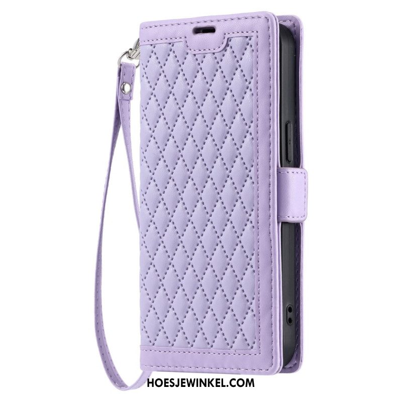 Folio-hoesje Xiaomi Redmi Note 14 Pro 4g Telefoonhoesje Gewatteerd Met Bandje