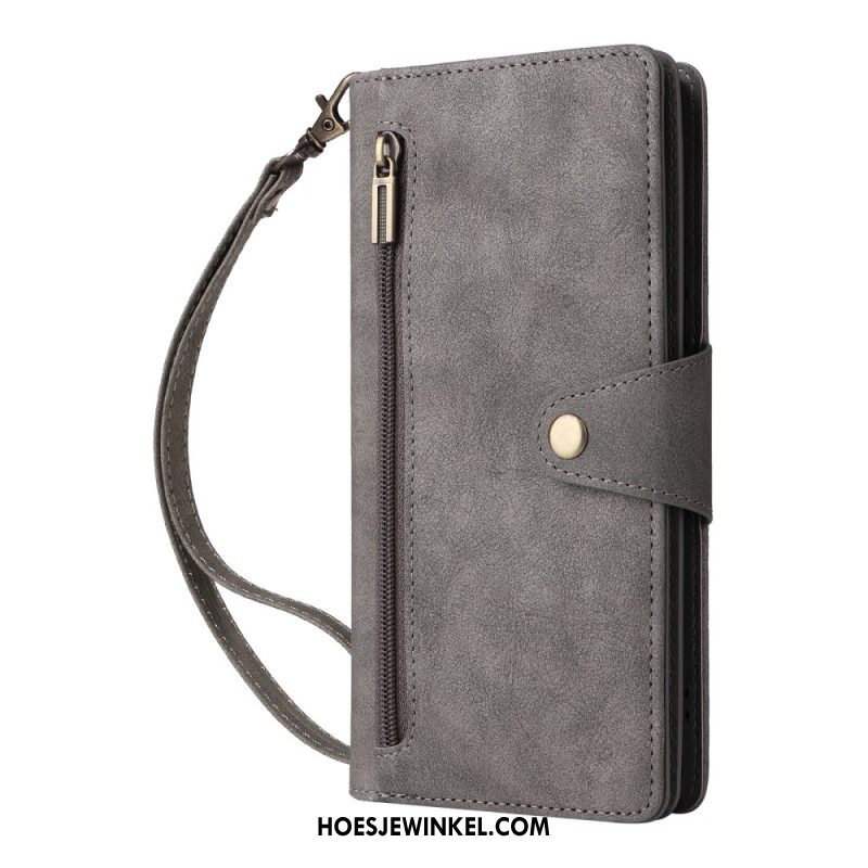 Folio-hoesje Xiaomi Redmi Note 14 Pro 4g Telefoonhoesje Portemonnee Met Rits En Riem