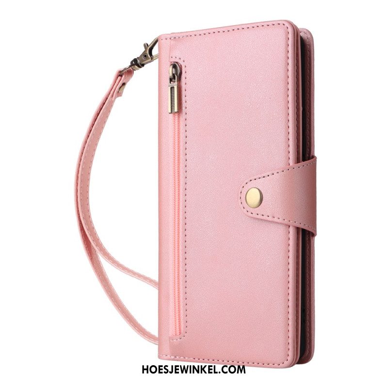 Folio-hoesje Xiaomi Redmi Note 14 Pro 4g Telefoonhoesje Portemonnee Met Rits En Riem