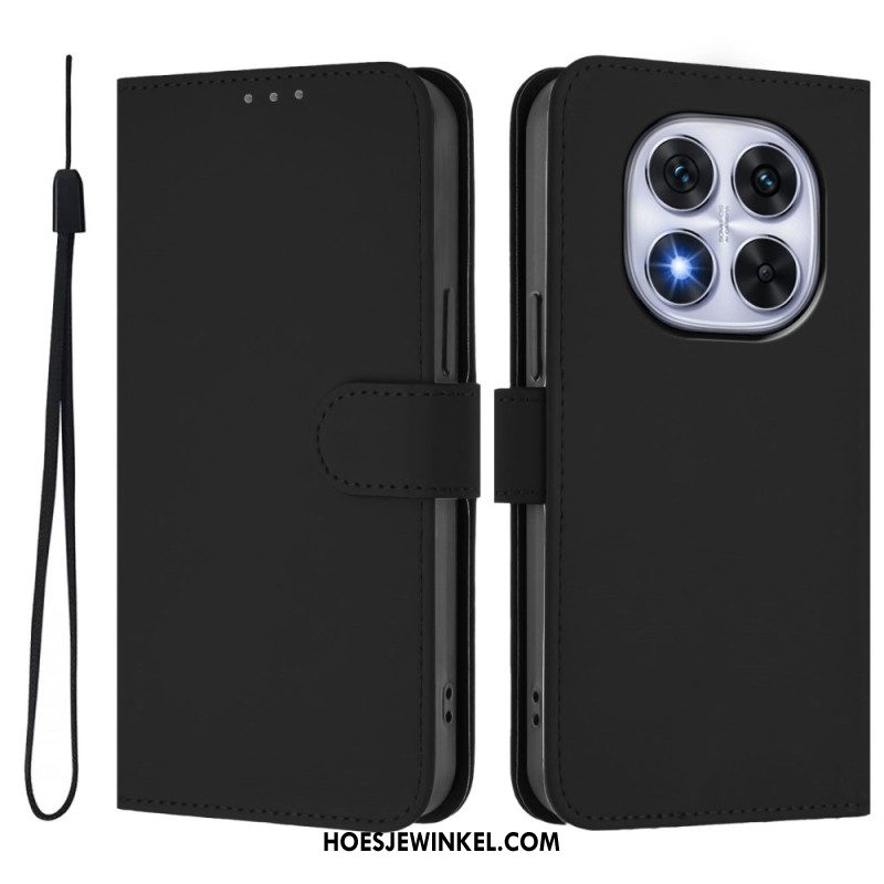 Folio-hoesje Xiaomi Redmi Note 14 Pro 5g Telefoonhoesje Effen Leerstijl