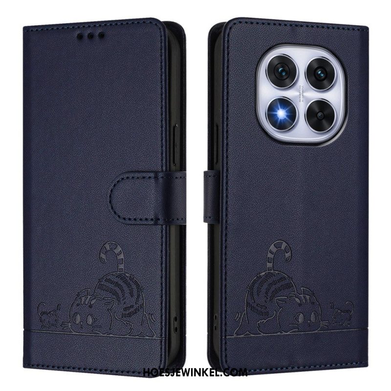 Folio-hoesje Xiaomi Redmi Note 14 Pro 5g Telefoonhoesje Rfid-bescherming Kattenscène