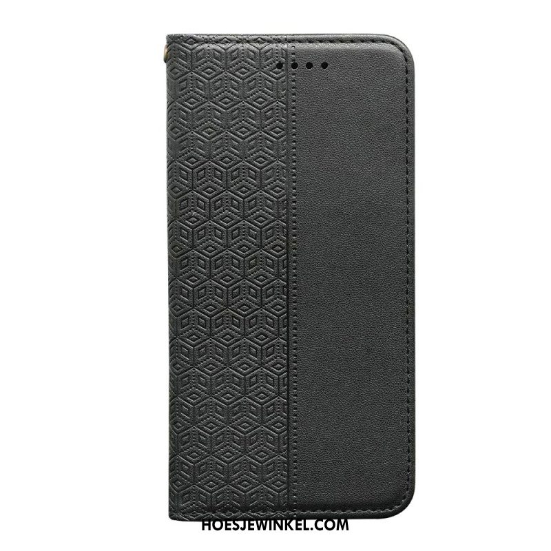 Folio-hoesje Xiaomi Redmi Note 14s Telefoonhoesje Geruit Patroon Met Bandje