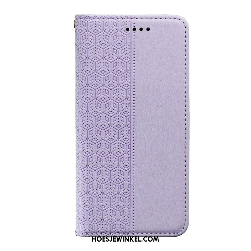 Folio-hoesje Xiaomi Redmi Note 14s Telefoonhoesje Geruit Patroon Met Bandje