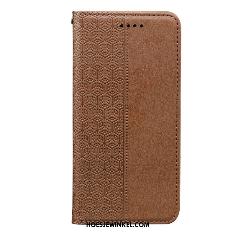 Folio-hoesje Xiaomi Redmi Note 14s Telefoonhoesje Geruit Patroon Met Bandje