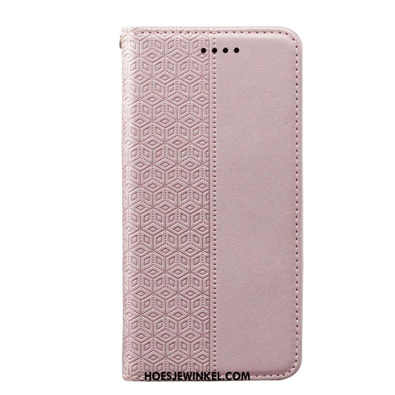 Folio-hoesje Xiaomi Redmi Note 14s Telefoonhoesje Geruit Patroon Met Bandje