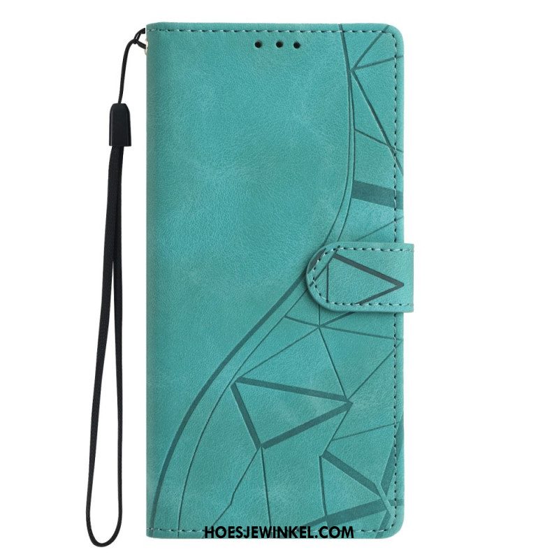 Folio-hoesje Xiaomi Redmi Note 15 5g Telefoonhoesje Driehoekspatroon