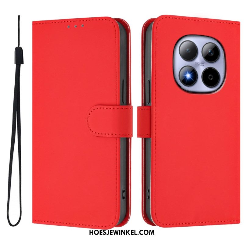 Folio-hoesje Xiaomi Redmi Note 15 Pro 5g Effen Kunstleer