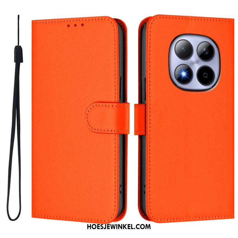 Folio-hoesje Xiaomi Redmi Note 15 Pro 5g Effen Kunstleer