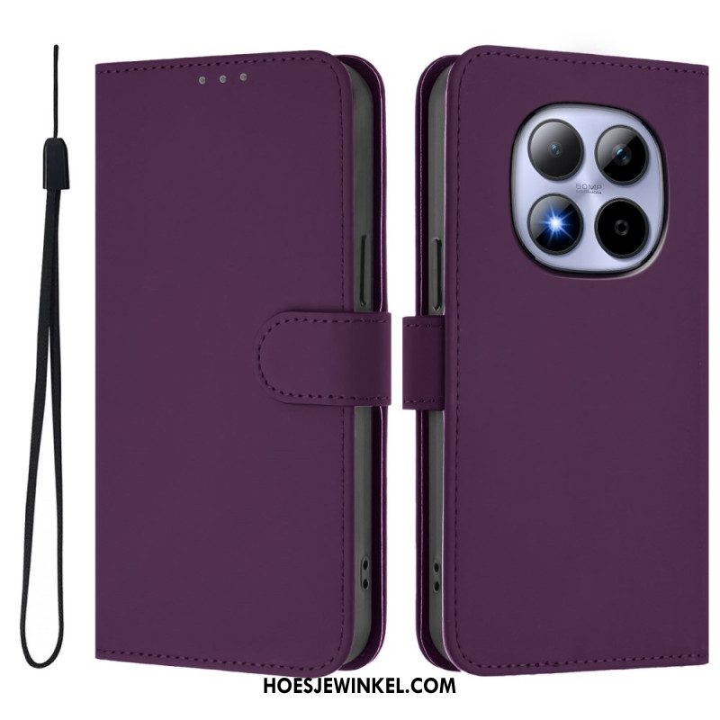 Folio-hoesje Xiaomi Redmi Note 15 Pro 5g Effen Kunstleer