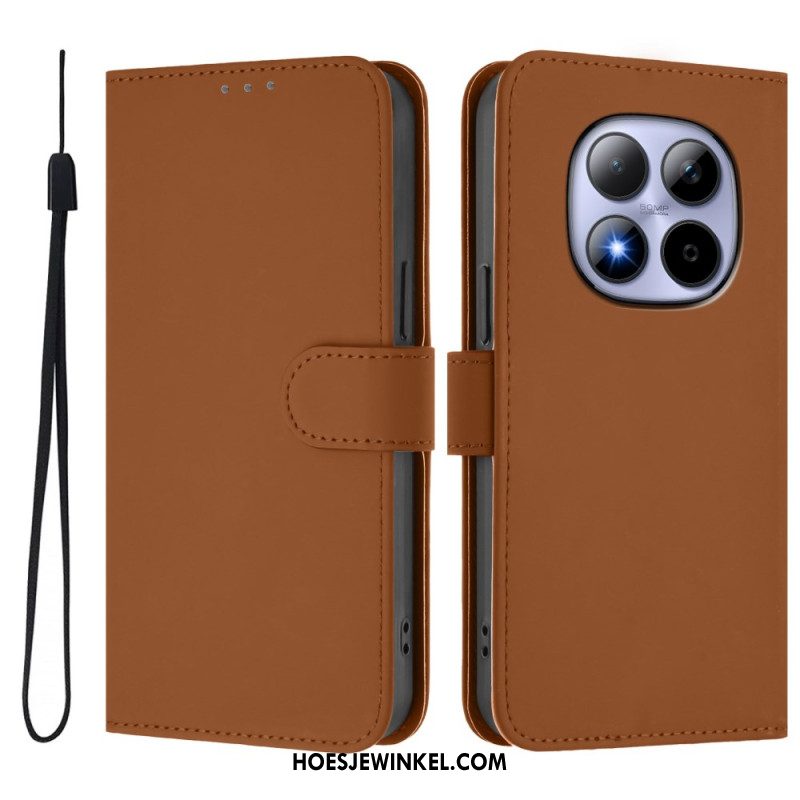 Folio-hoesje Xiaomi Redmi Note 15 Pro 5g Effen Kunstleer