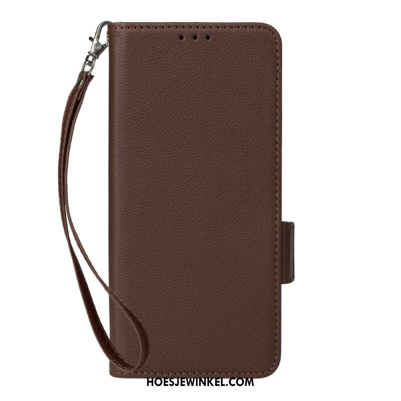 Folio-hoesje Xiaomi Redmi Note 15 Pro 5g Telefoonhoesje Kunstleer Met Bandje