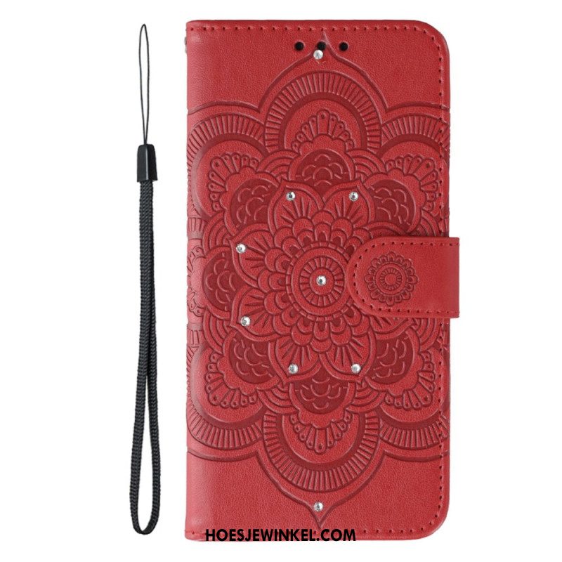 Folio-hoesje Xiaomi Redmi Note 15 Pro 5g Telefoonhoesje Mandala En Strass-steentjes