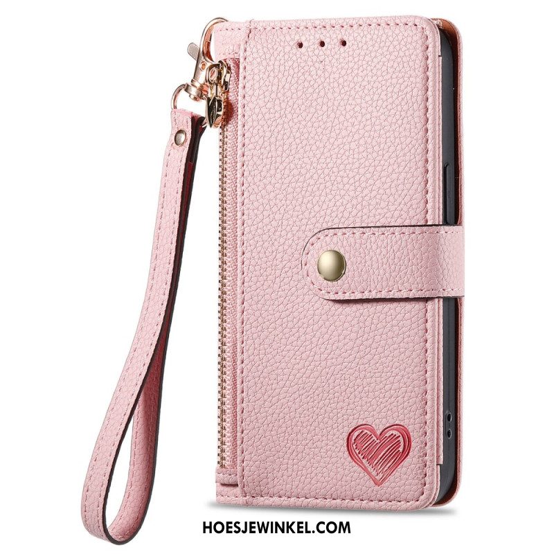 Folio-hoesje Xiaomi Redmi Note 15 Pro Plus 5g Telefoonhoesje Rfid-blokkerend Hartontwerp