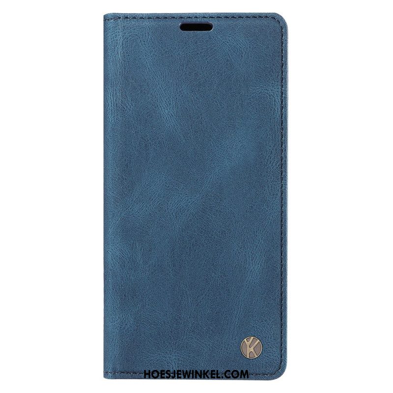 Folio-hoesje iPhone 16 Pro Yikatu Suède-effect Bescherming Hoesje