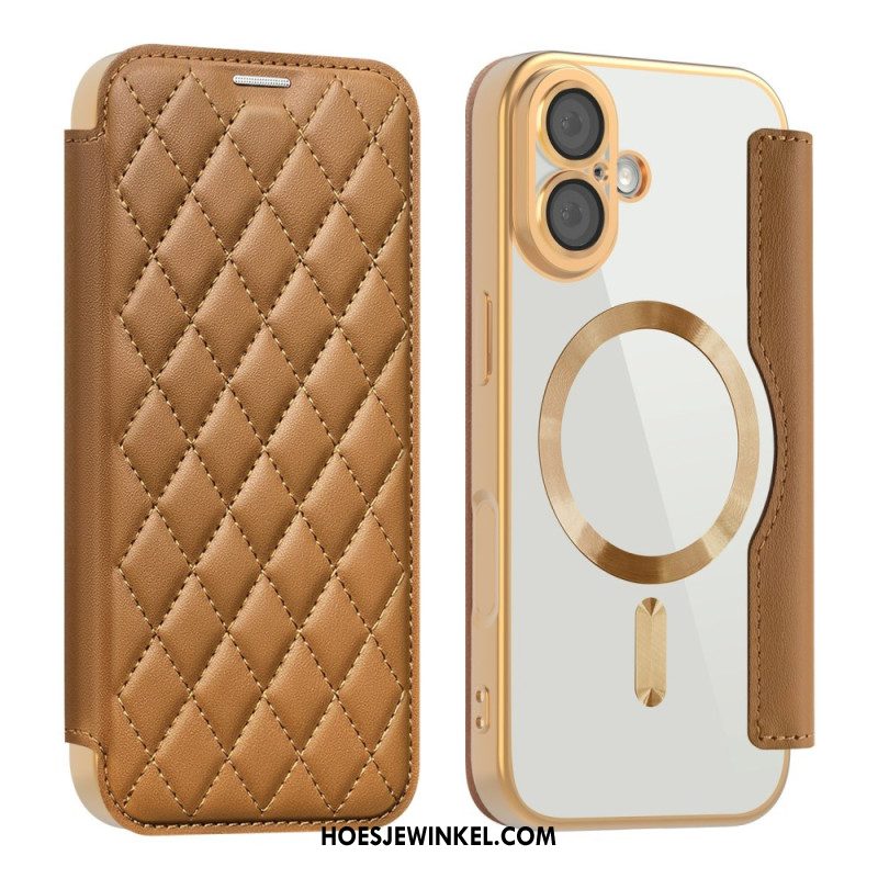 Folio-hoesje iPhone 17 Magsafe-compatibel Gewatteerd