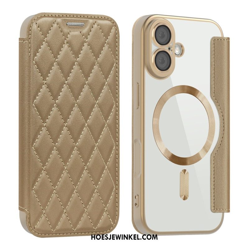 Folio-hoesje iPhone 17 Magsafe-compatibel Gewatteerd