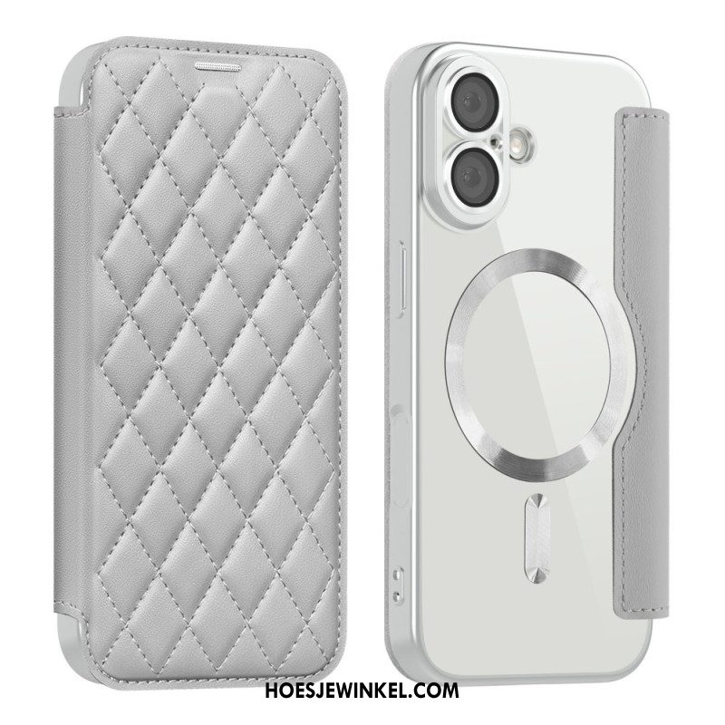 Folio-hoesje iPhone 17 Magsafe-compatibel Gewatteerd