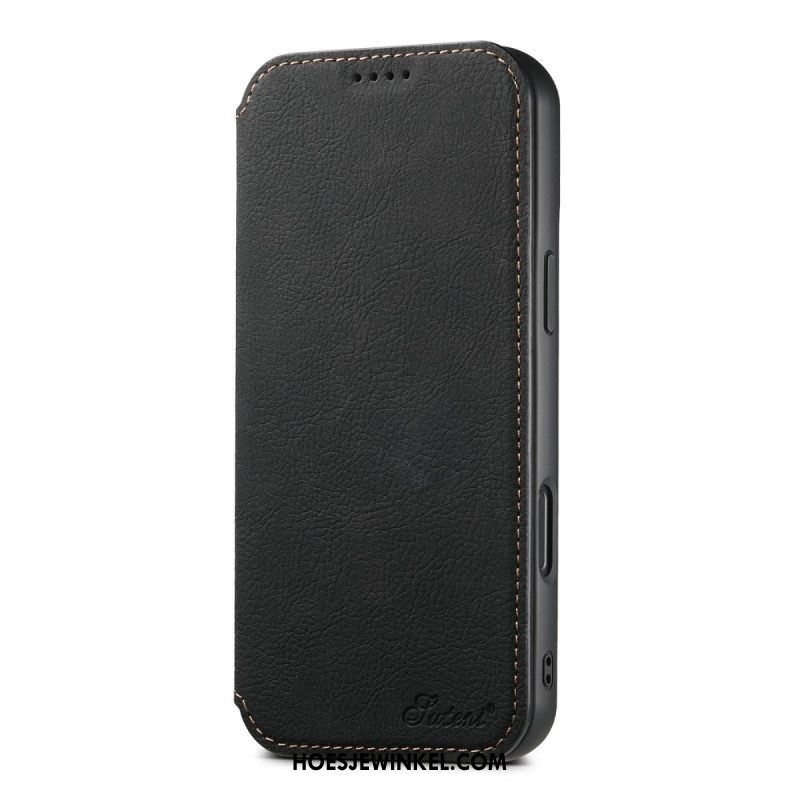 Folio-hoesje iPhone 17 Magsafe-compatibele Leren Stijl Bescherming Hoesje