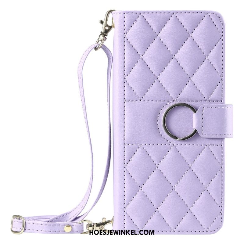 Folio-hoesje iPhone 17 Pro Max Gewatteerd Met Sleutelkoord En Schouderband