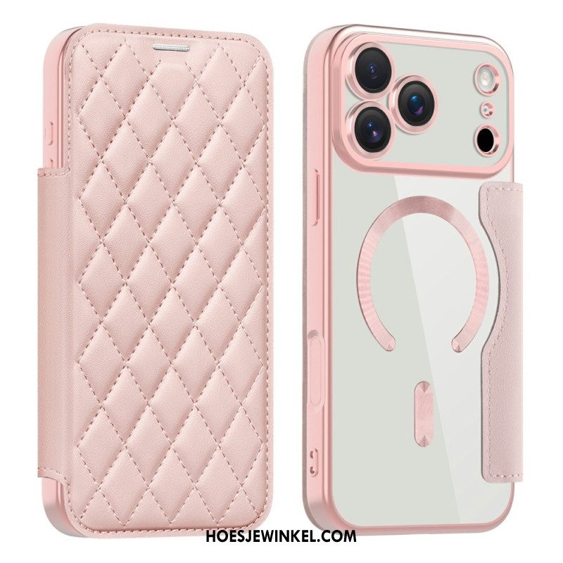 Folio-hoesje iPhone 17 Pro Max Magsafe-compatibel Gewatteerd Bescherming Hoesje