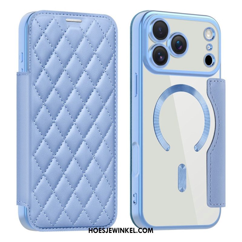 Folio-hoesje iPhone 17 Pro Max Magsafe-compatibel Gewatteerd Bescherming Hoesje