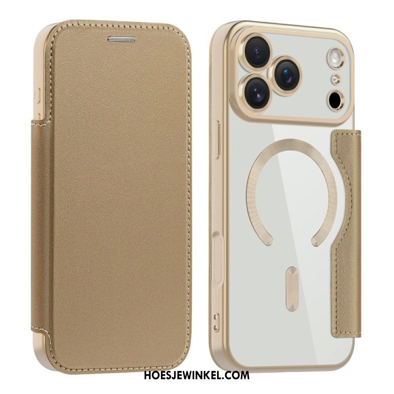 Folio-hoesje iPhone 17 Pro Max Magsafe-compatibel Met Rfid-blokkering Bescherming Hoesje