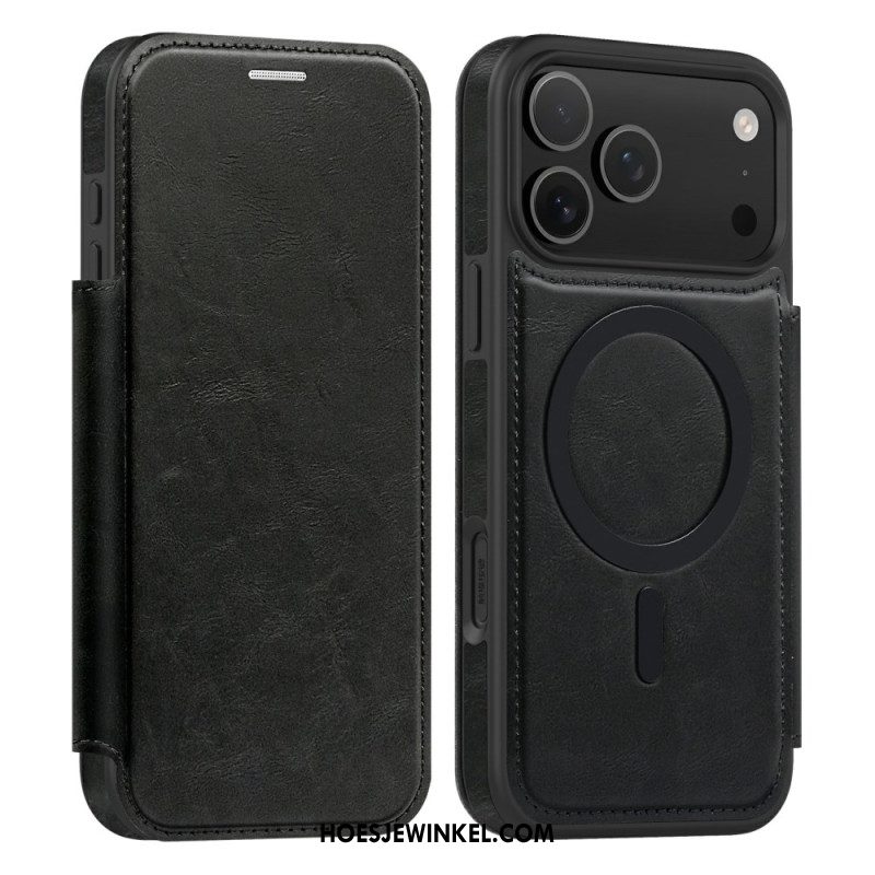 Folio-hoesje iPhone 17 Pro Max Magsafe-compatibel Met Rfid-kaarthouder