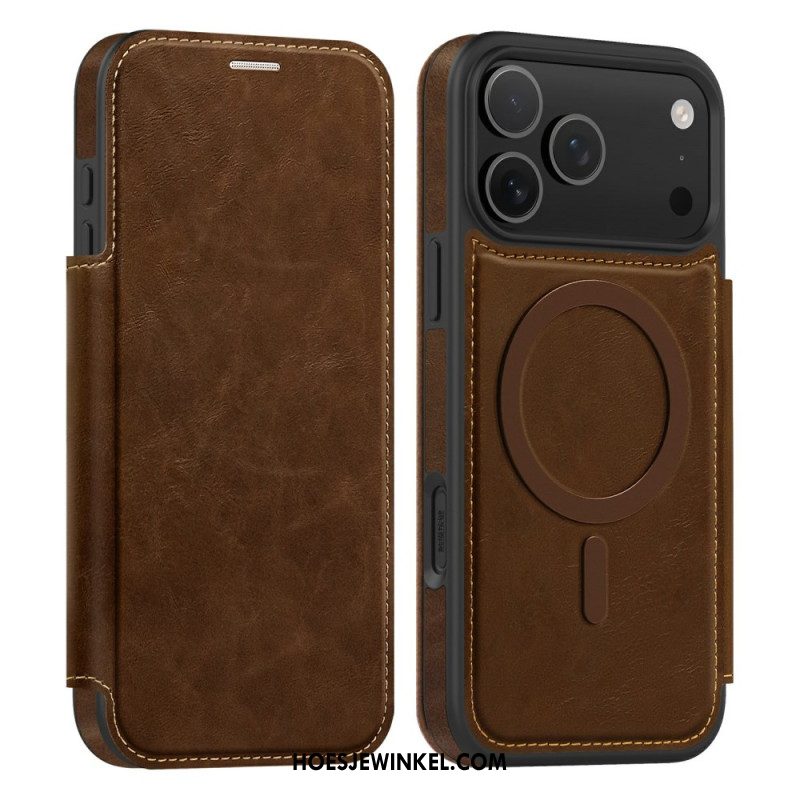 Folio-hoesje iPhone 17 Pro Max Magsafe-compatibel Met Rfid-kaarthouder