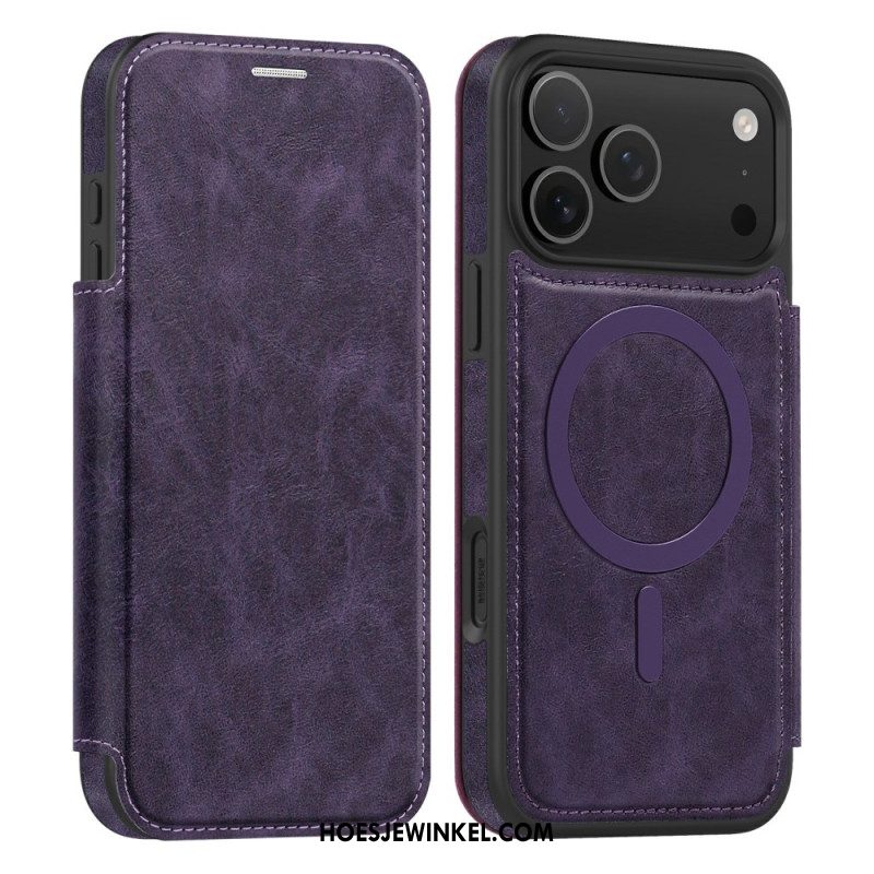 Folio-hoesje iPhone 17 Pro Max Magsafe-compatibel Met Rfid-kaarthouder