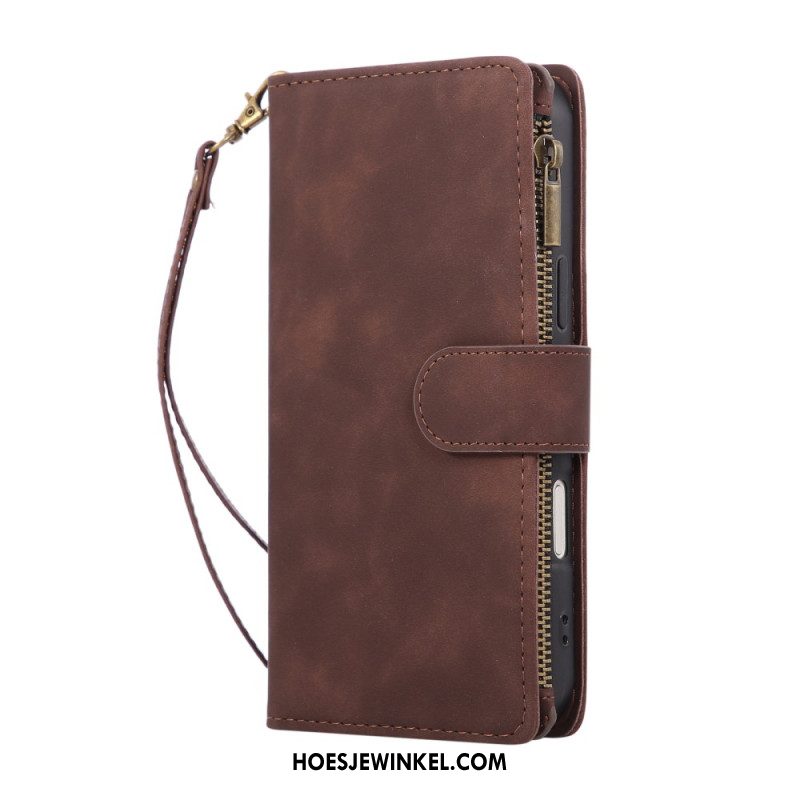 Folio-hoesje iPhone 17 Pro Max Portemonnee Met Suède-effect