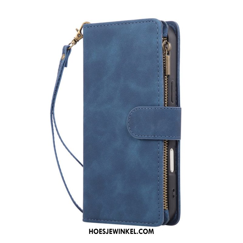 Folio-hoesje iPhone 17 Pro Max Portemonnee Met Suède-effect