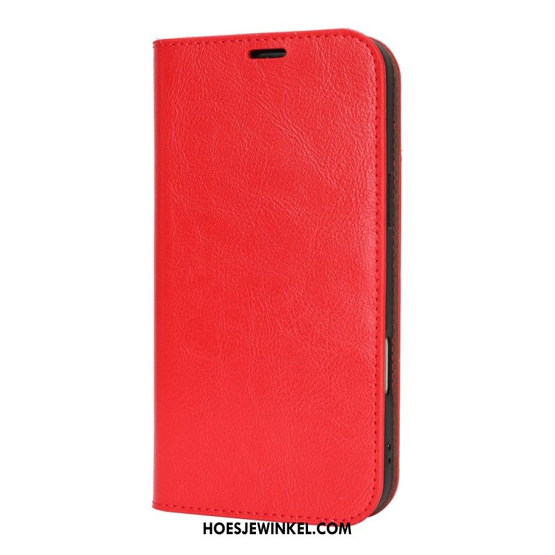 Folio-hoesje iPhone 17 Pro Max Telefoonhoesje Echt Leer