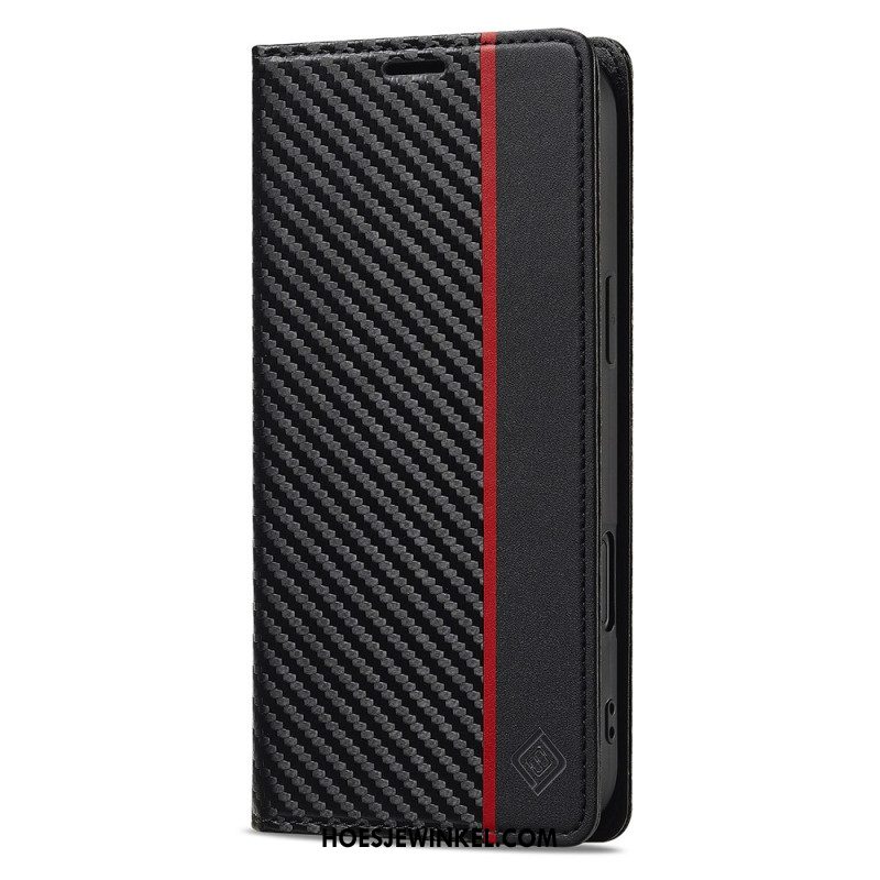 Folio-hoesje iPhone 17 Telefoonhoesje Koolstofvezel Lc.imeeke