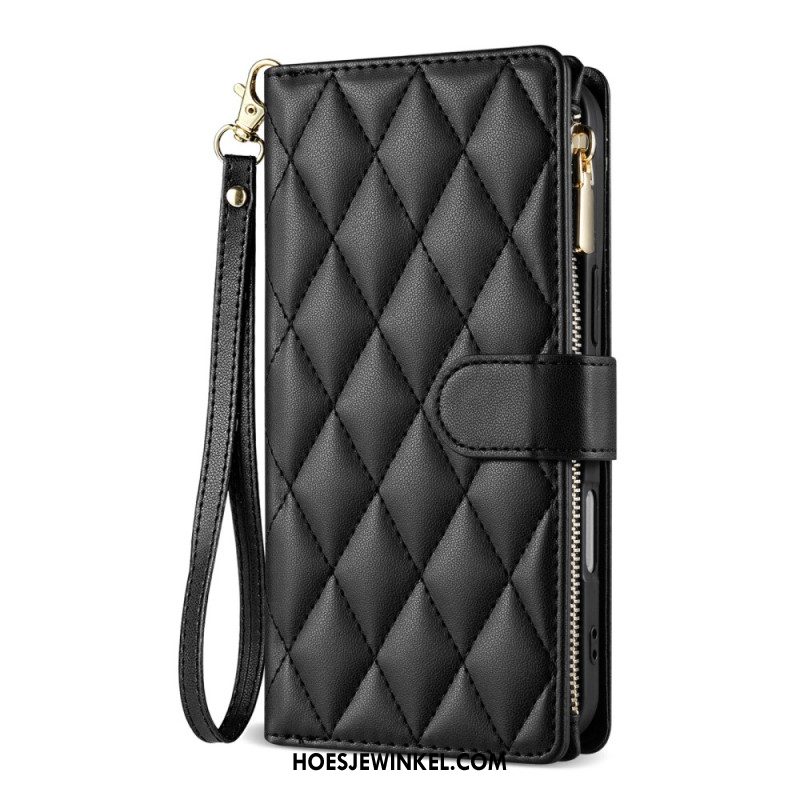 Folio-hoesje iPhone Air Telefoonhoesje Gewatteerd Met Koord En Schouderband