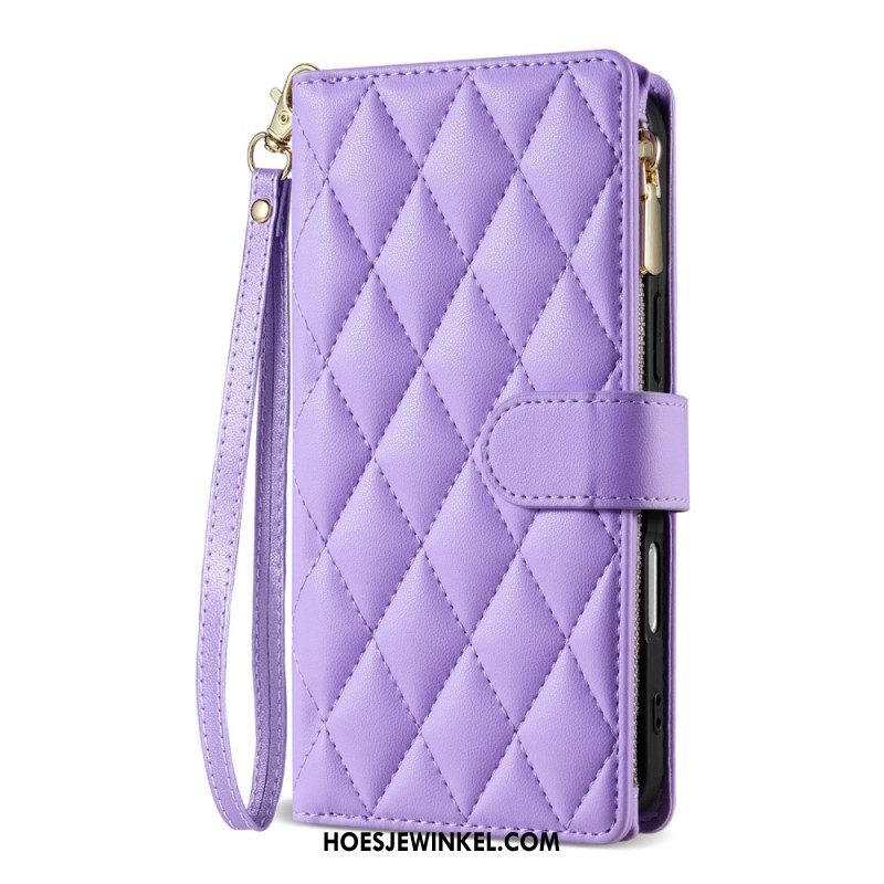 Folio-hoesje iPhone Air Telefoonhoesje Gewatteerd Met Koord En Schouderband