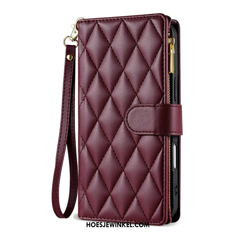 Folio-hoesje iPhone Air Telefoonhoesje Gewatteerd Met Koord En Schouderband