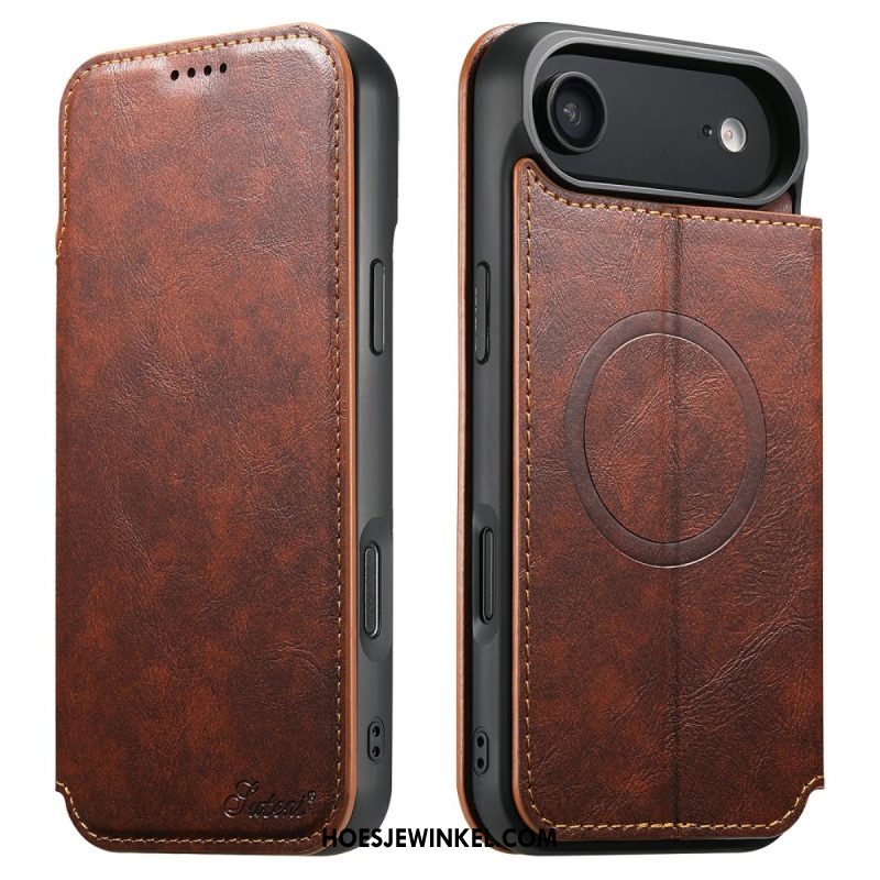 Folio-hoesje iPhone Air Telefoonhoesje Magsafe-compatibel In Vintage Stijl