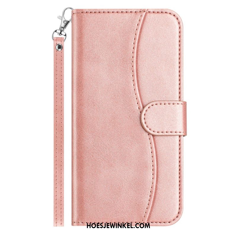 Folio-hoesje iPhone Air Telefoonhoesje S-design Met Riempje